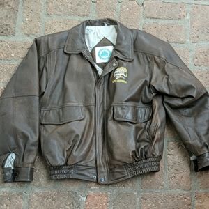 Vintage member leather jacket